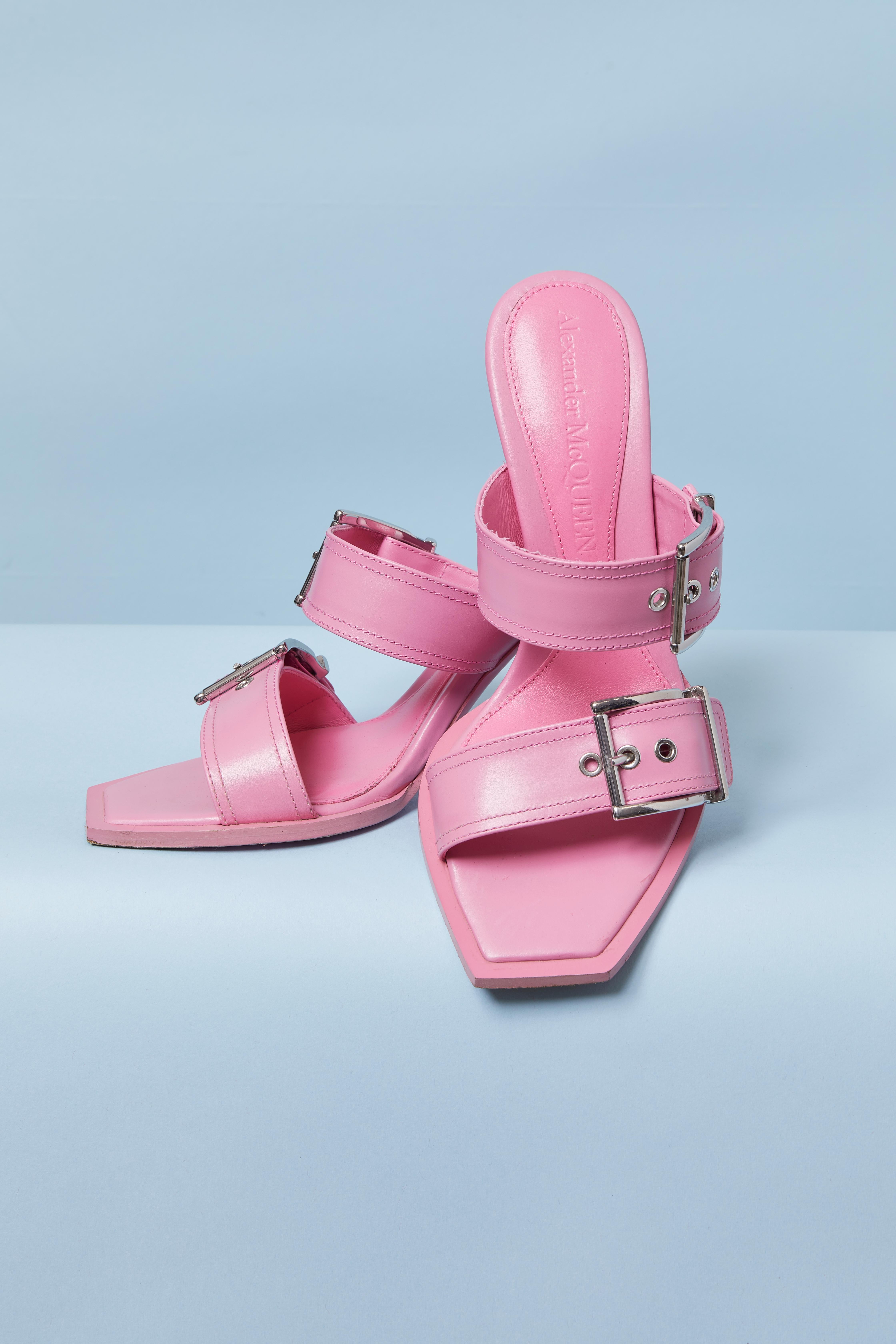 Sandalias de piel rosa Alexander McQueen talla 37 eu.