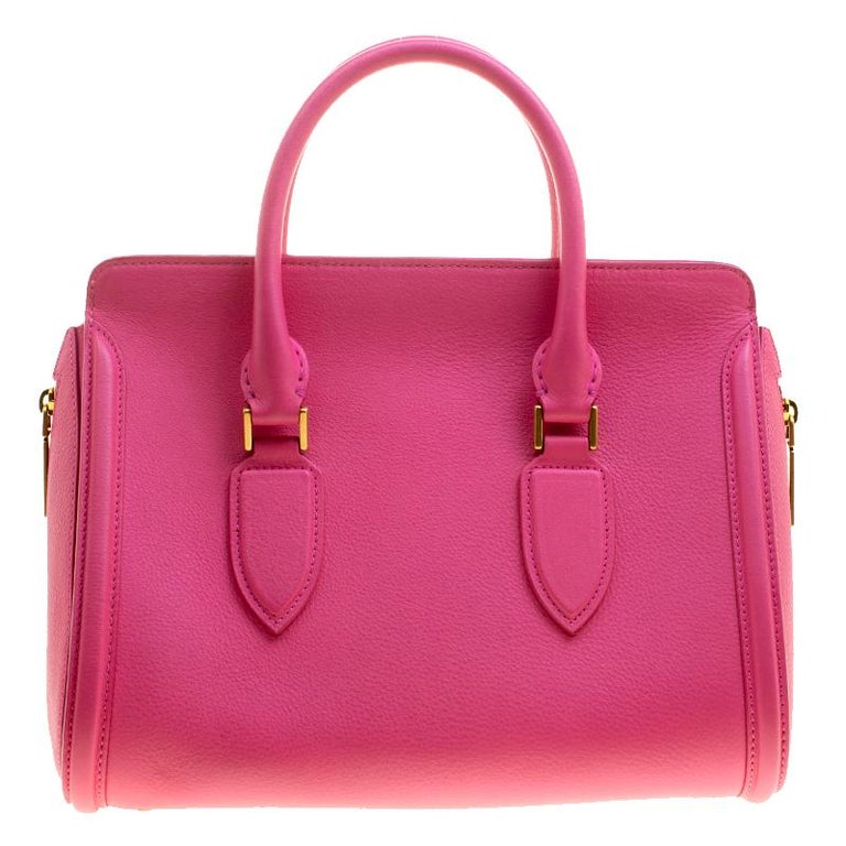 Alexander McQueen Pink Leather Small Heroine Satchel For Sale at ...