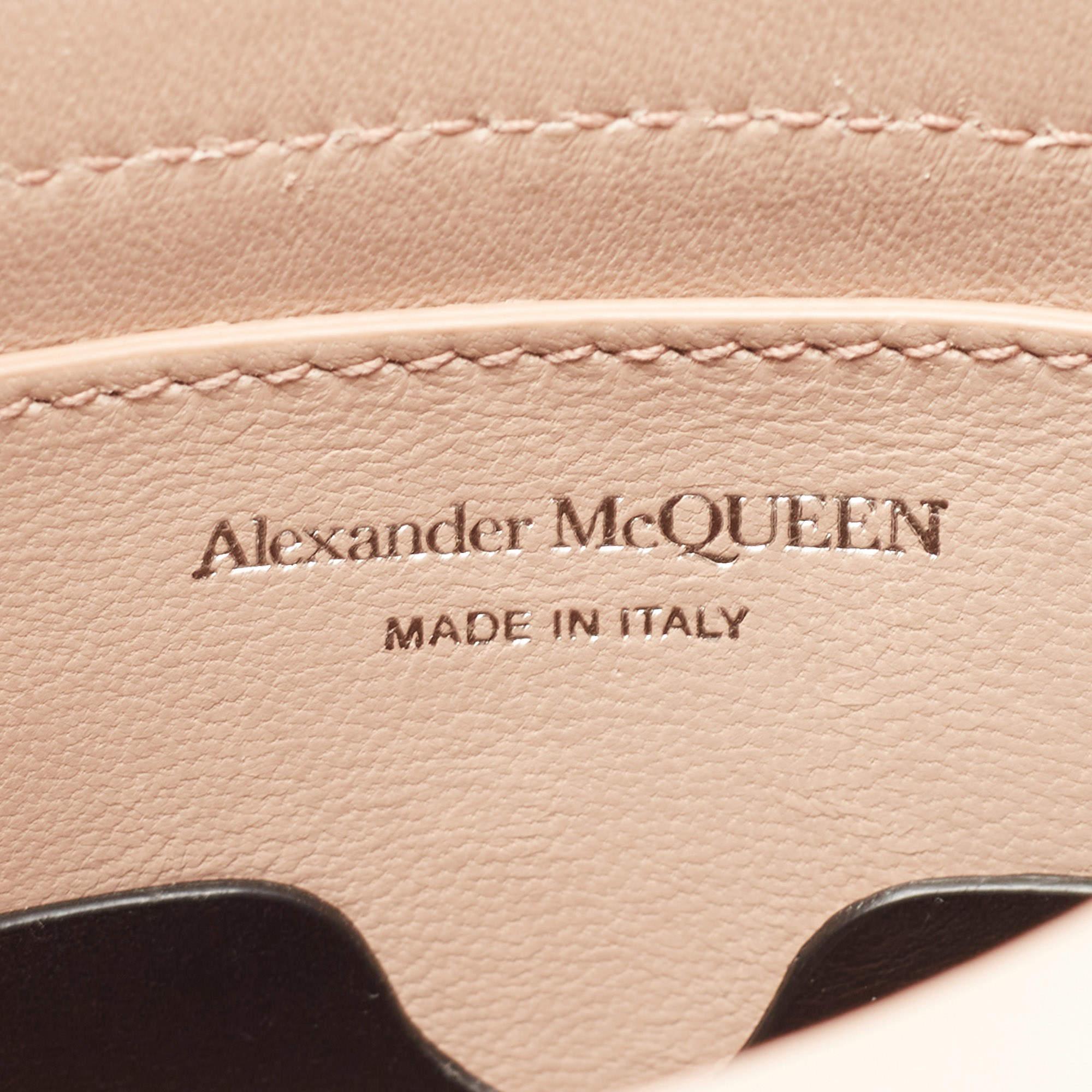 Alexander McQueen Pink Leather Small The Curve Bucket Bag 3