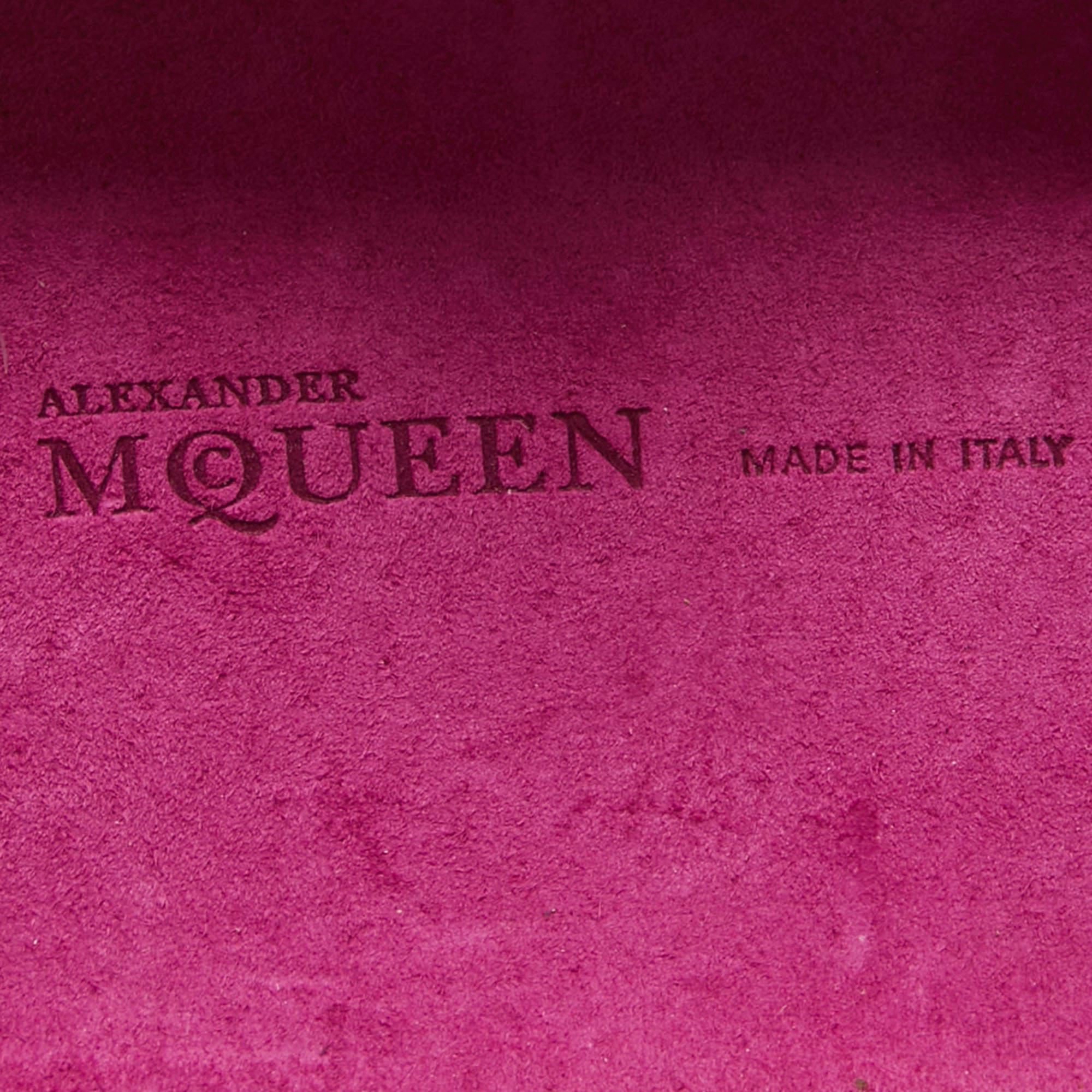 Alexander McQueen Pink Metal Skull Box Clutch 1