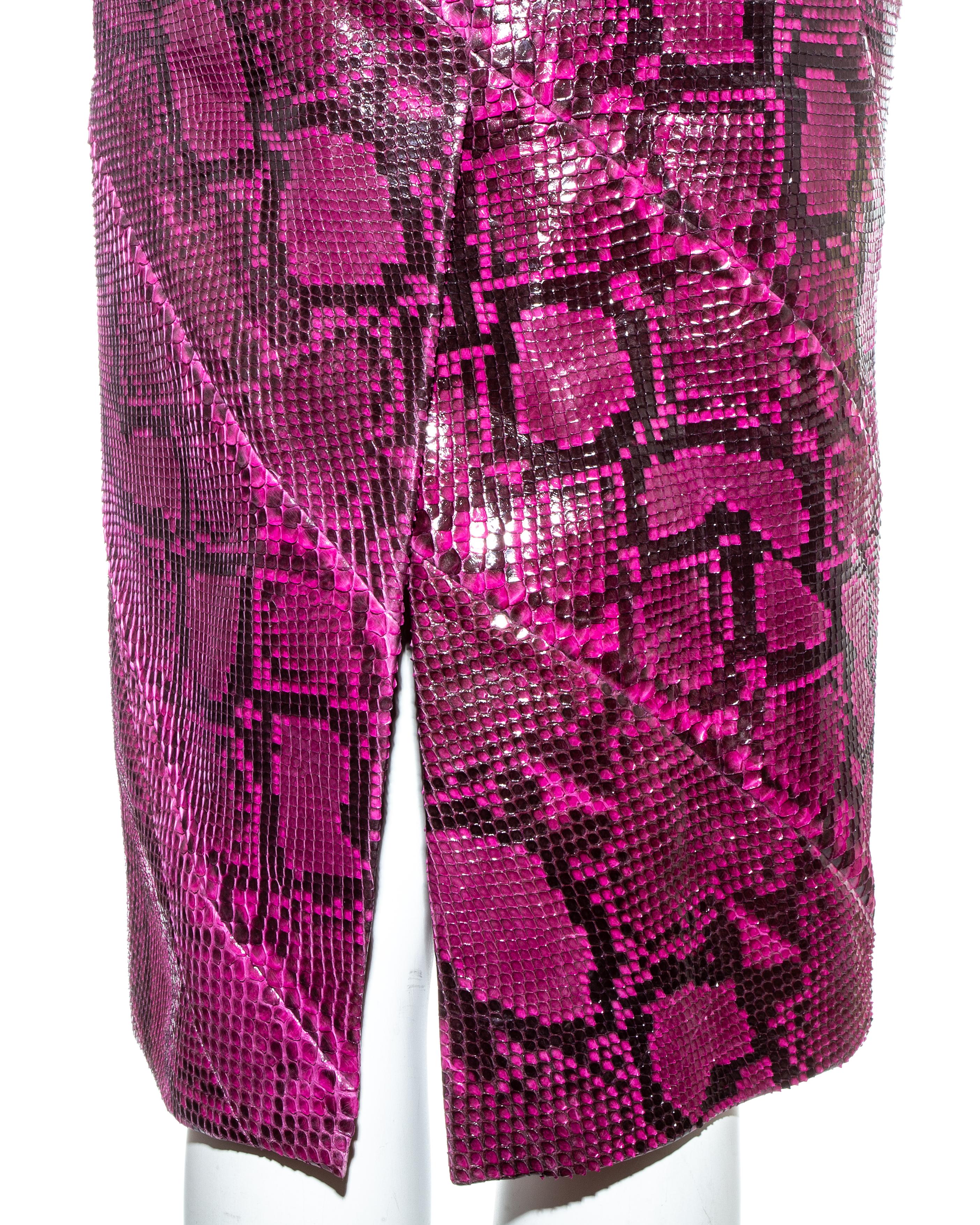 Alexander McQueen pink python bias cut evening dress, ss 2008 For Sale 3