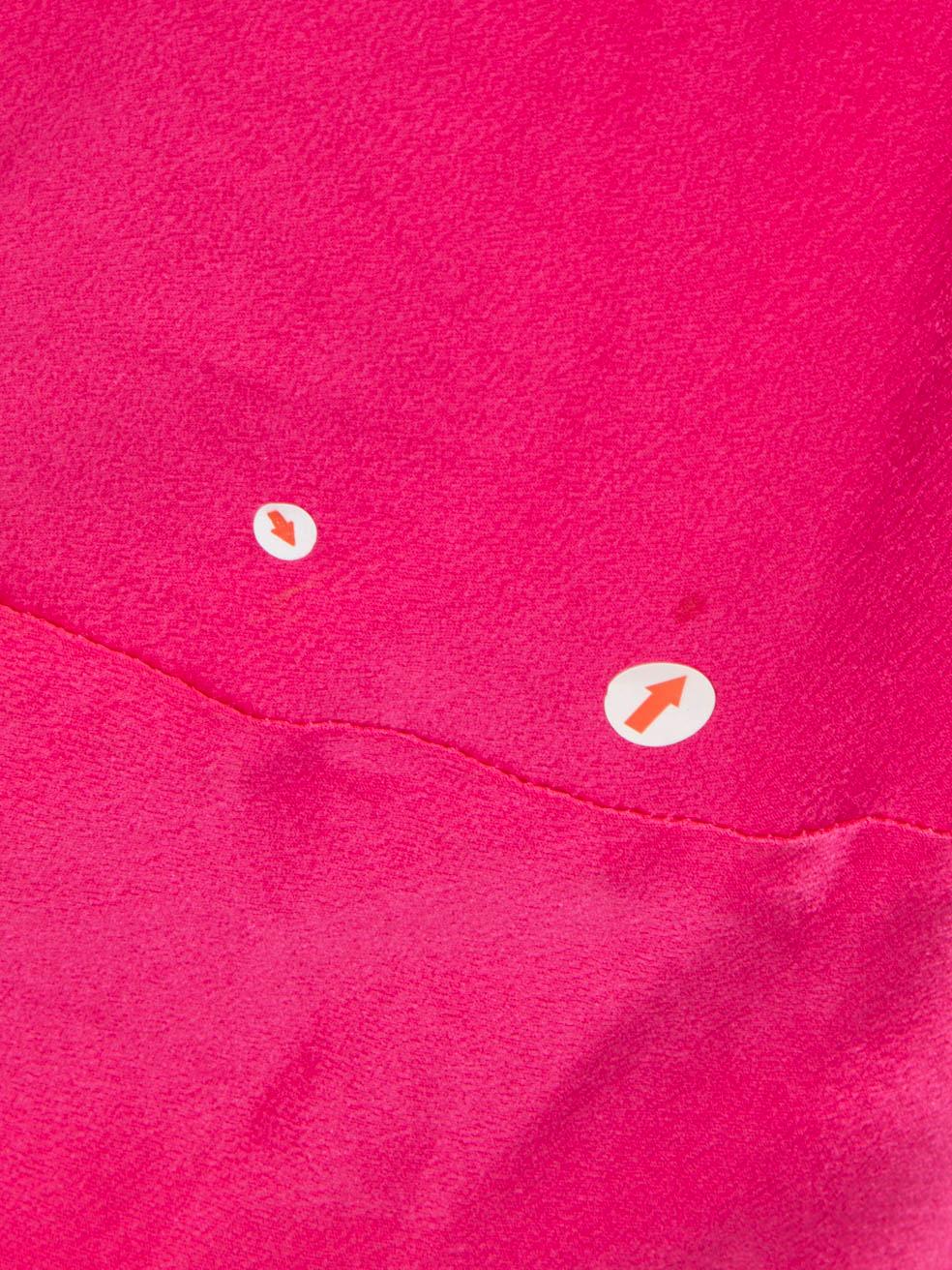 Alexander McQueen - Robe midi drapée en soie rose - Taille S en vente 5