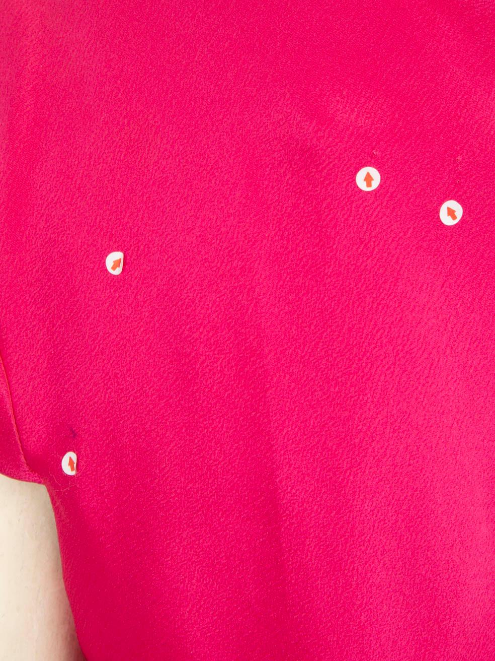 Alexander McQueen - Robe midi drapée en soie rose - Taille S en vente 2