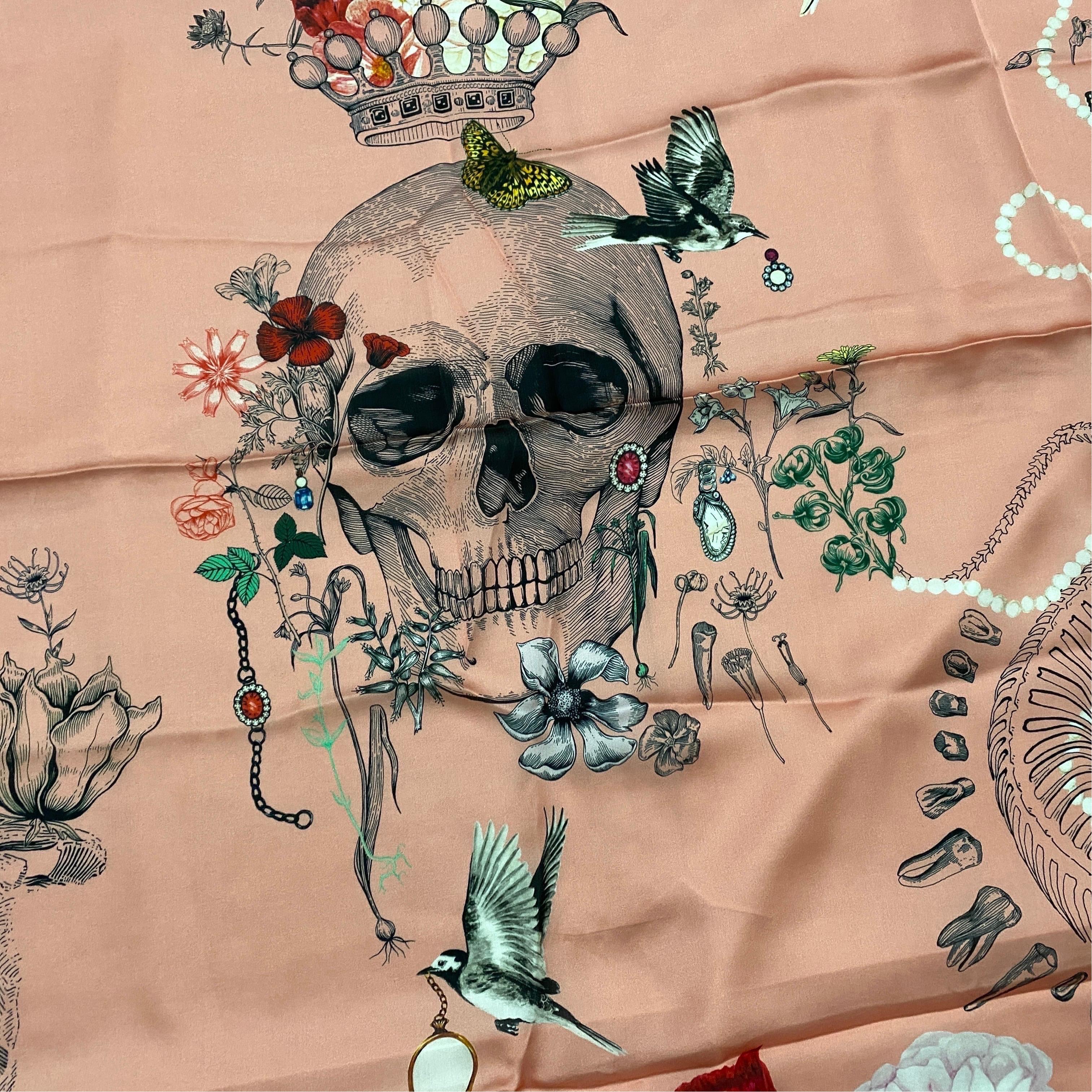 alexander mcqueen pink scarf
