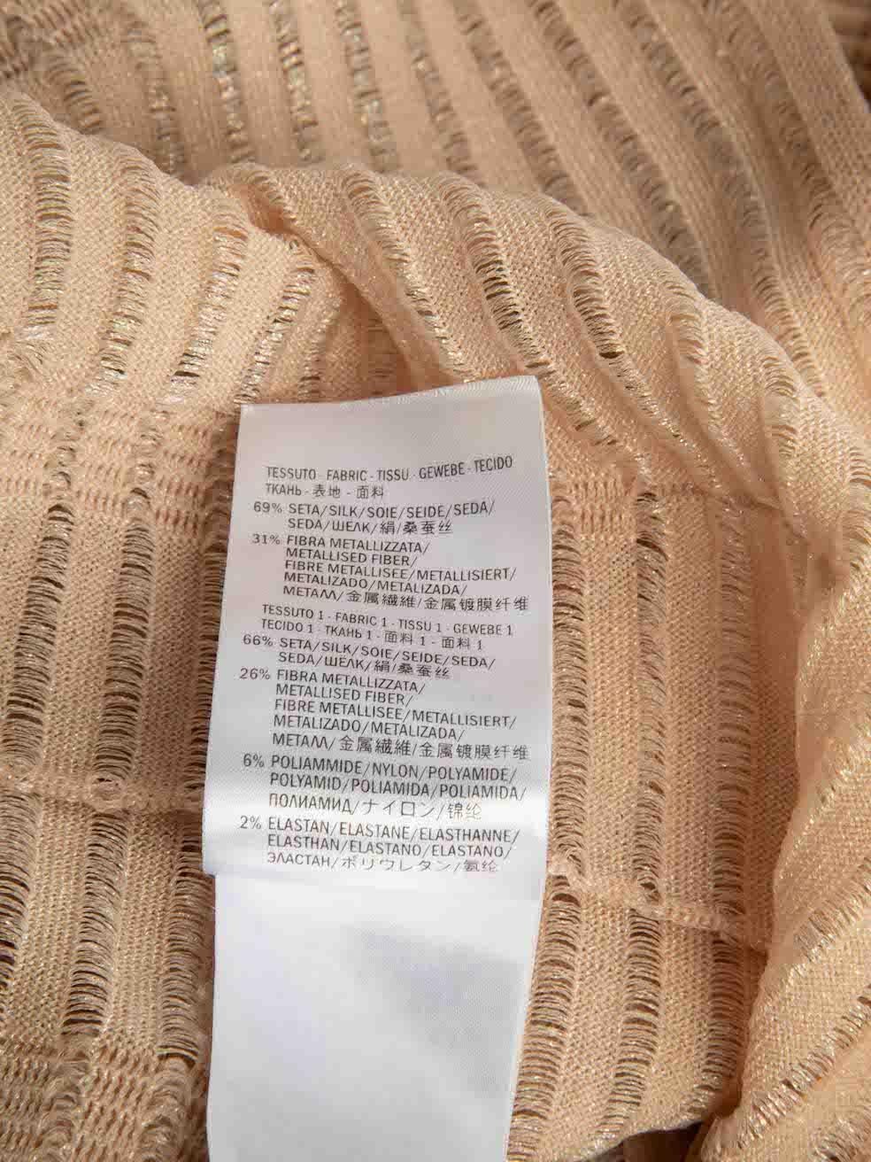 Alexander McQueen Pink Silk Striped Ruffle Dress Size XS For Sale 3
