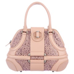 ALEXANDER MCQUEEN  Pink Swarovski-Embellished Novak Bag 