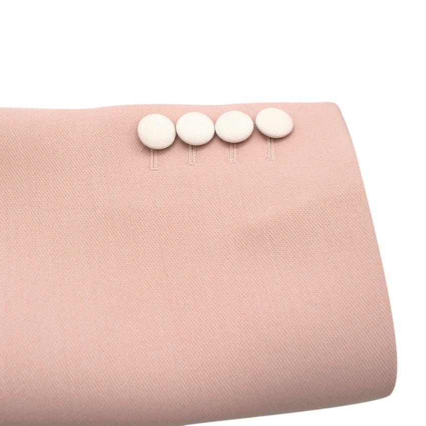 Women's Alexander McQueen Pink Wool & Silk Drop Lapel Coat - Size US 6 For Sale