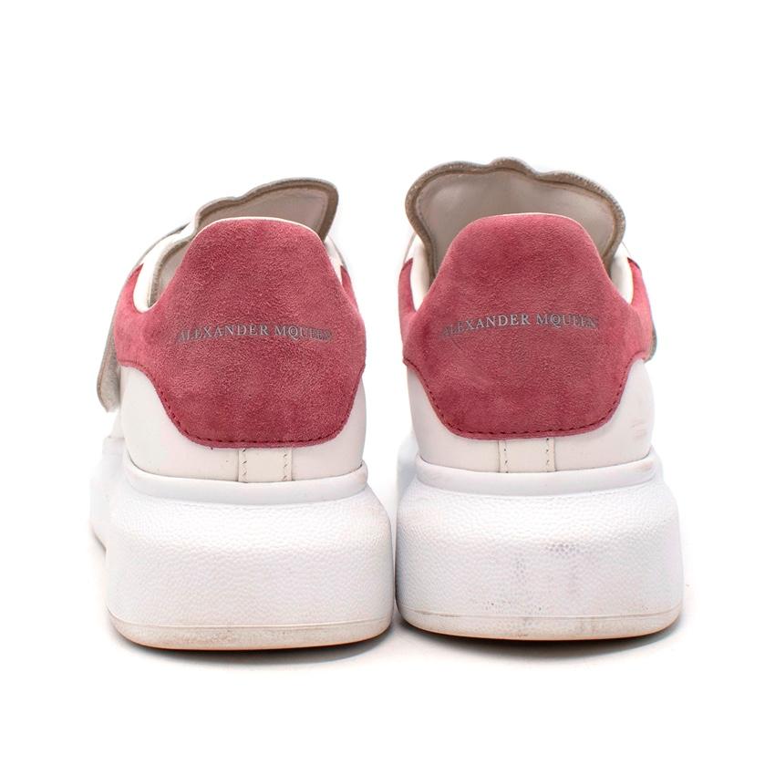 Grigio Alexander McQueen - Scarpe da ginnastica basse con suola a plateau e velcro in vendita