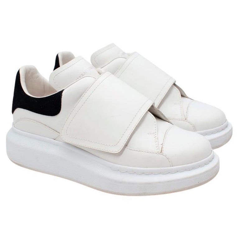 Alexander McQueen Platform Sole Velcro Low Top Trainers For Sale at 1stDibs