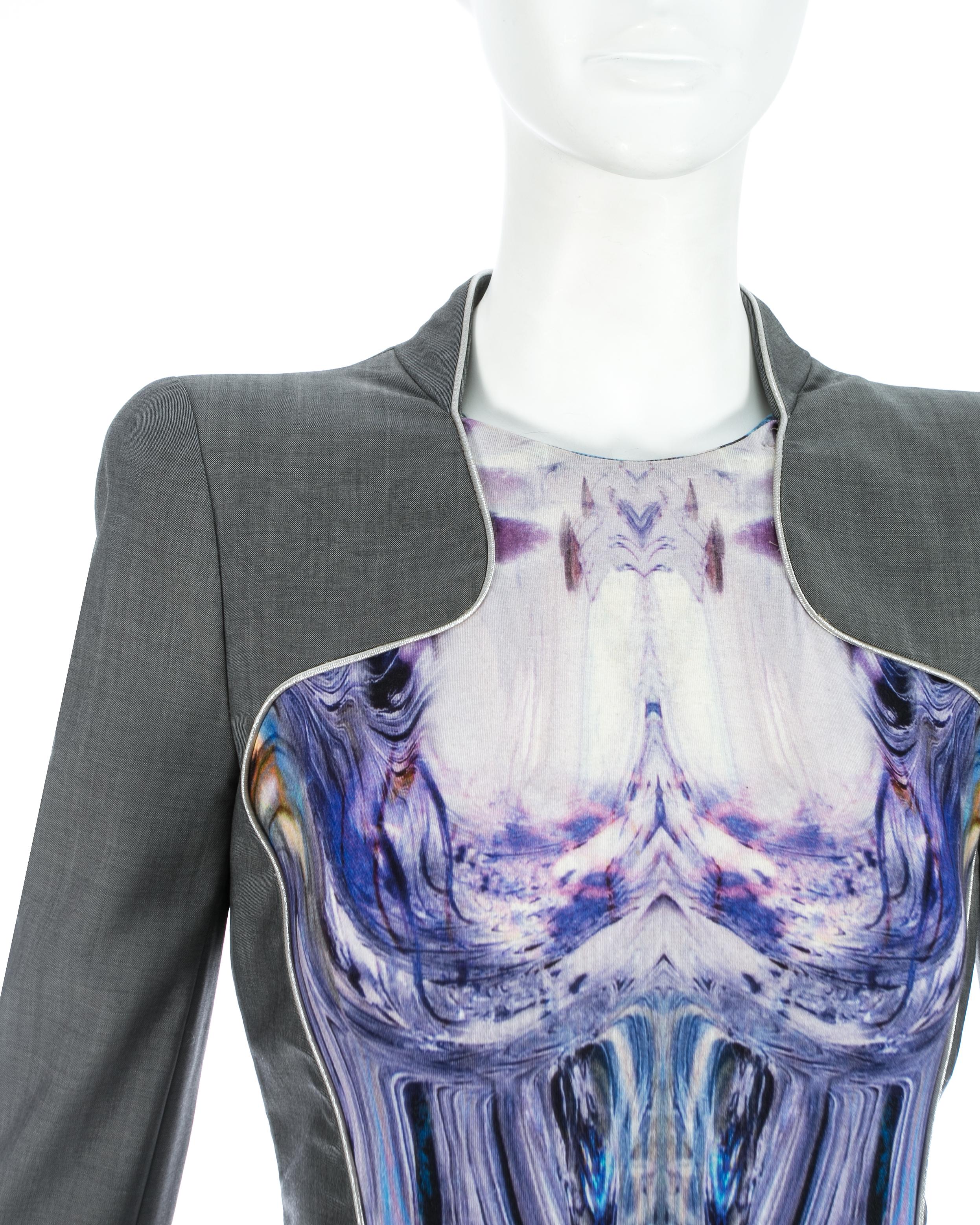Alexander McQueen 'Plato's Atlantis' grey wool dress, ca. 2010 1