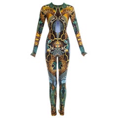 Alexander Mcqueen Plato's Atlantis printed lycra bodystocking, ss 2010
