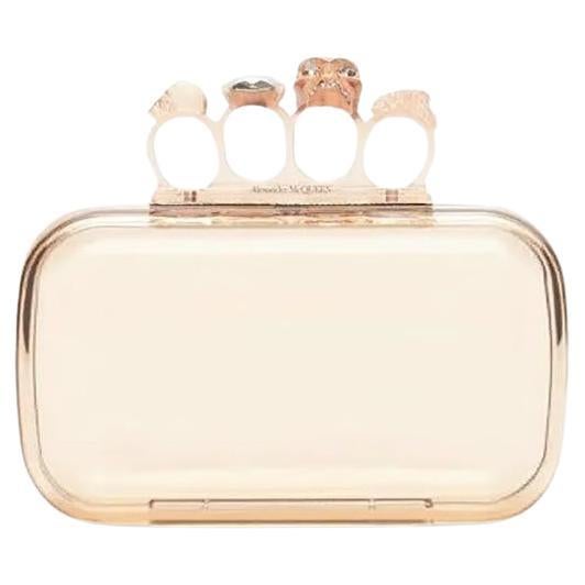 Alexander McQueen PLEXIGLASS GOLDEN CLUTCH For Sale at 1stDibs