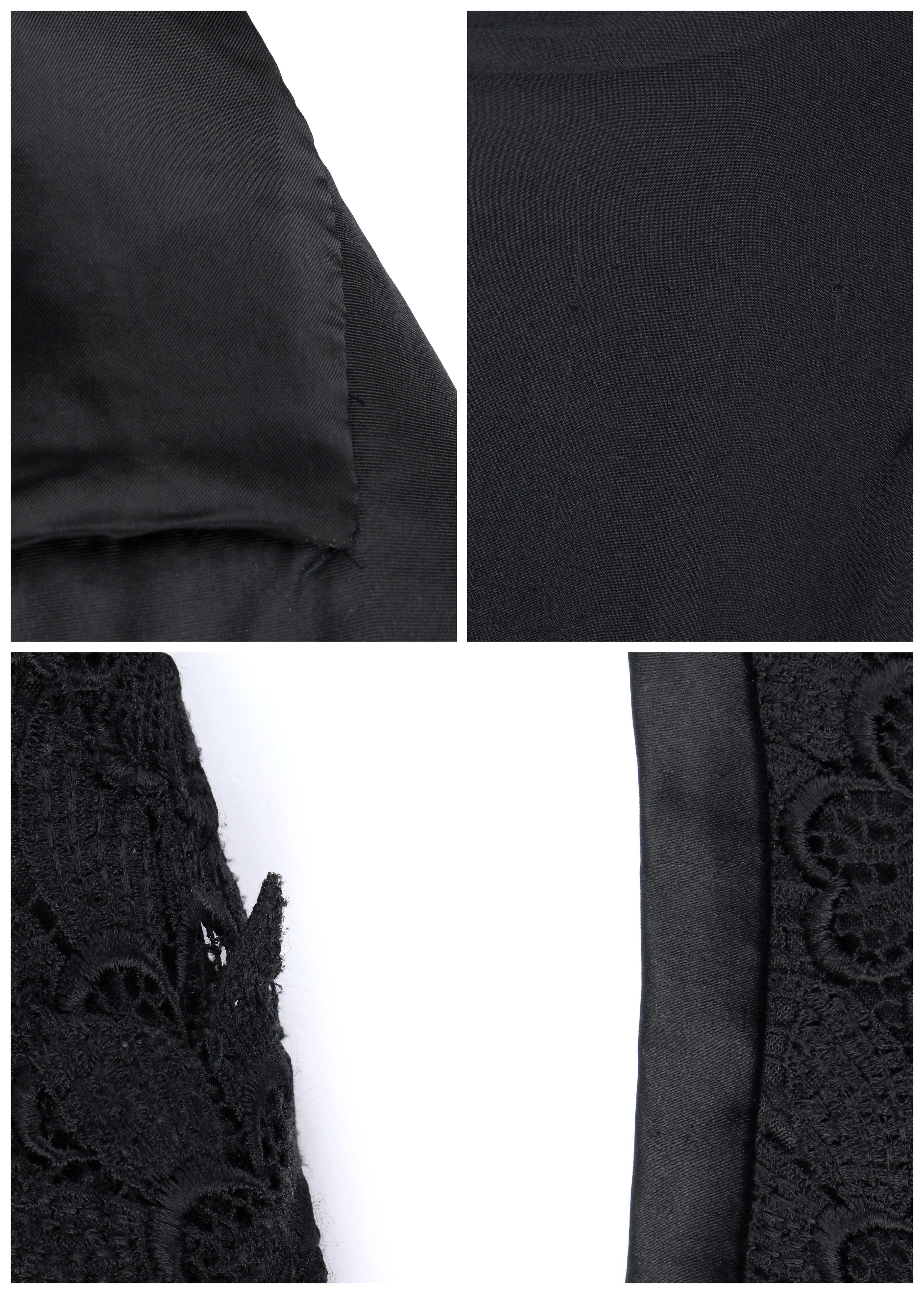 ALEXANDER McQUEEN Pre-Fall 2006 Black Two Piece Lace Jacket Skirt Suit Set For Sale 7