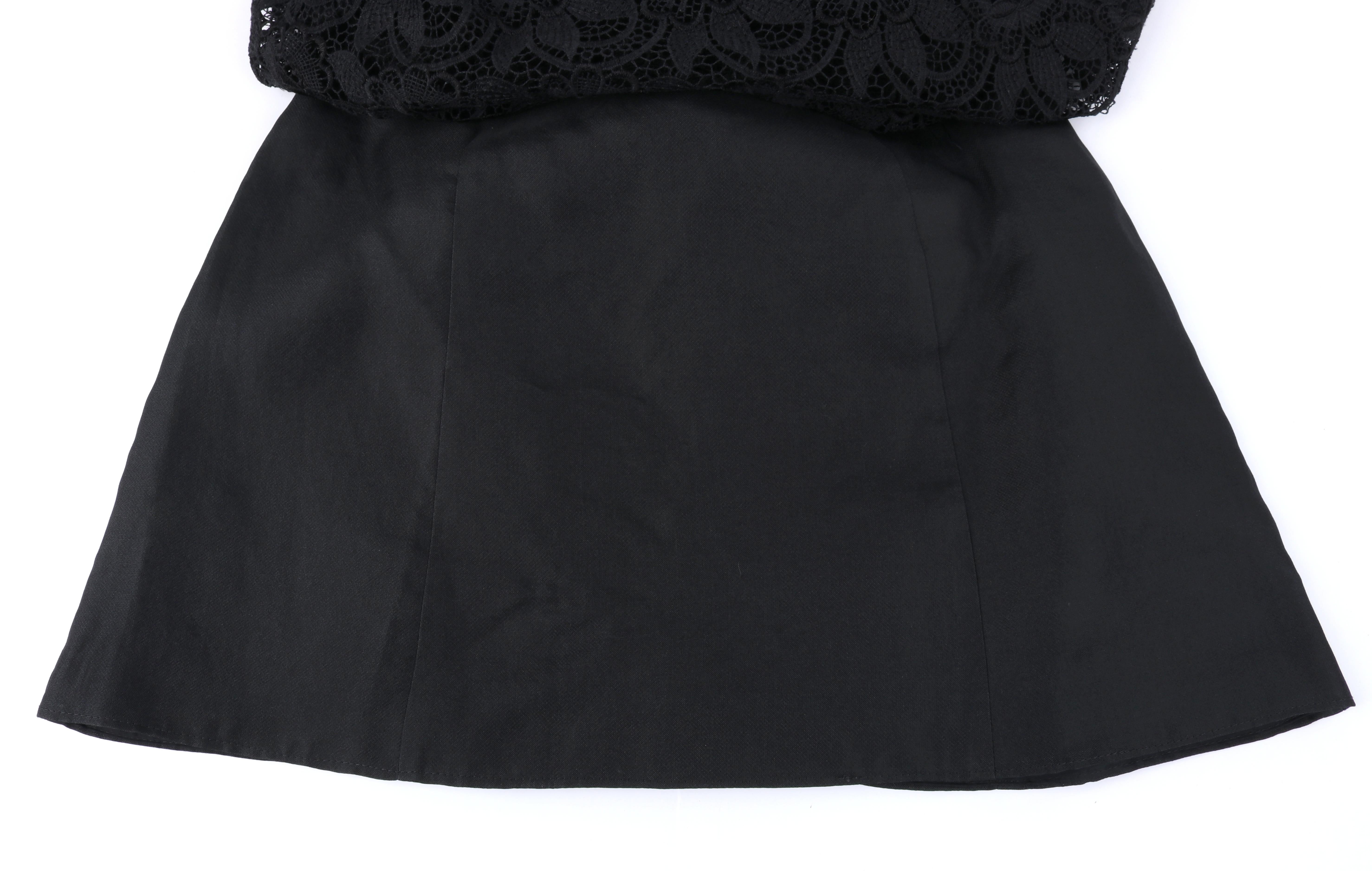 ALEXANDER McQUEEN Pre-Fall 2006 Black Two Piece Lace Jacket Skirt Suit Set For Sale 5