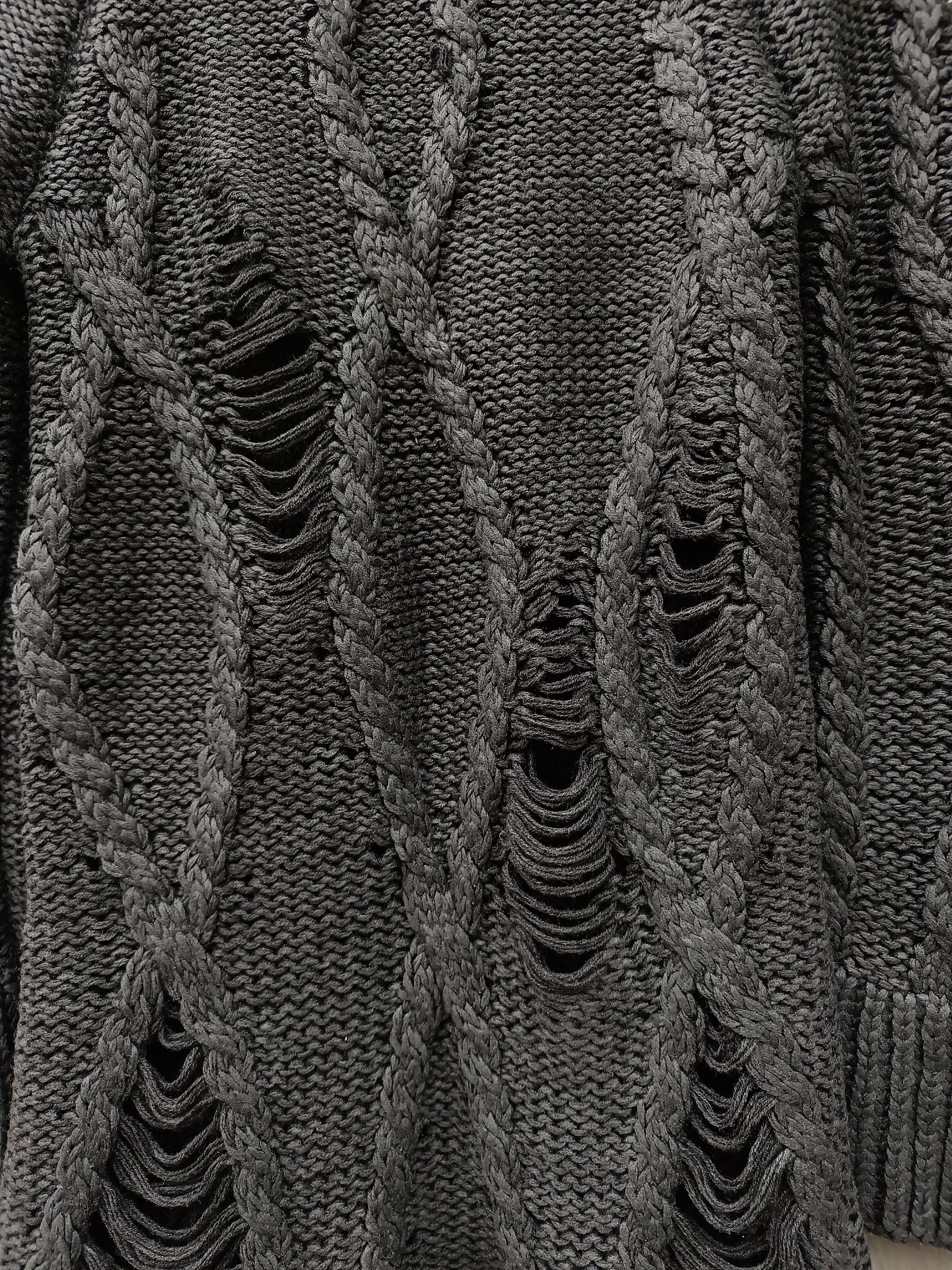 Alexander Mcqueen Pre-Fall 2009 Dark Grey Long Sleeve Knitted Sweater Dress For Sale 8