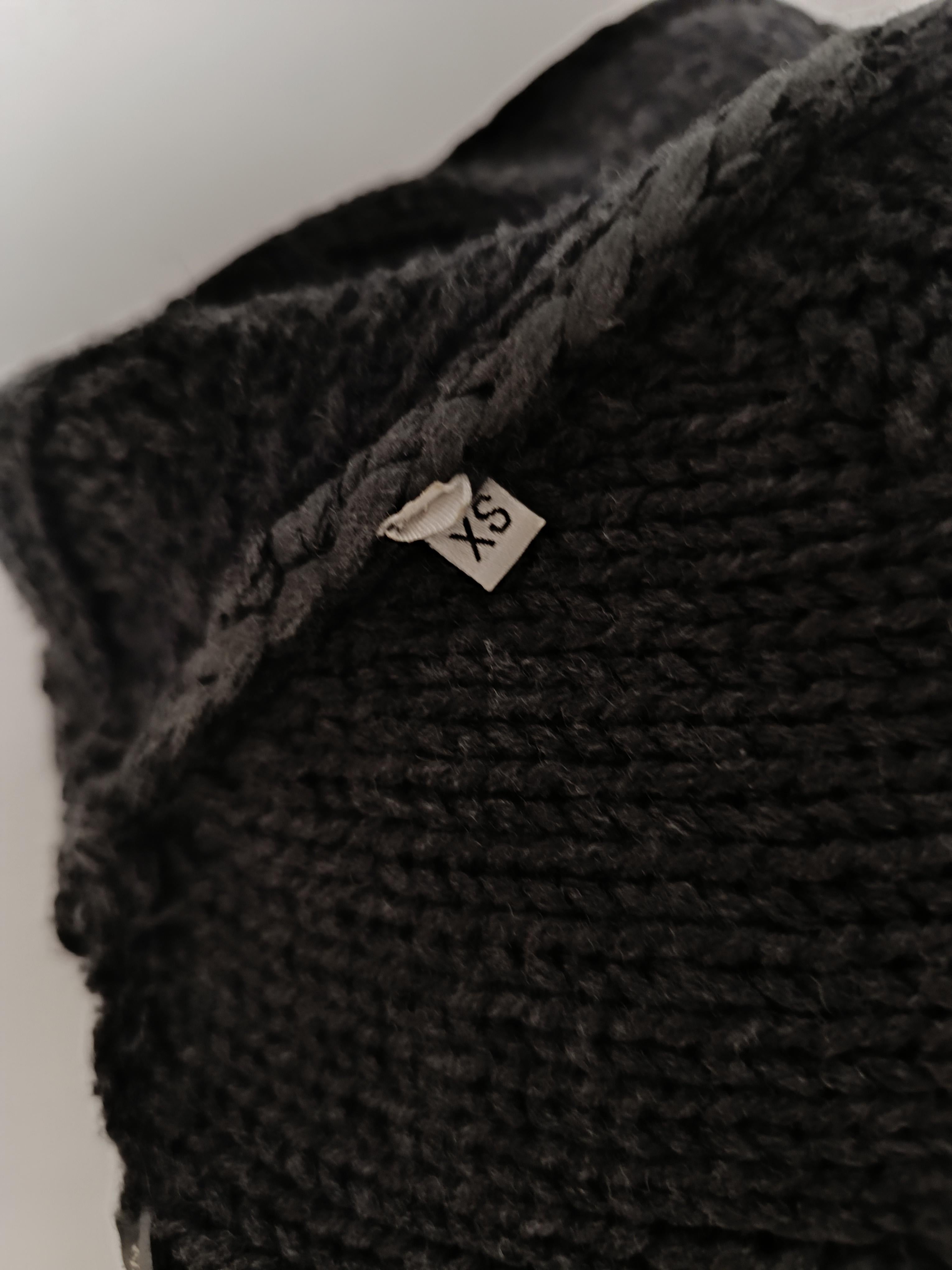 Alexander Mcqueen Pre-Fall 2009 Dark Grey Long Sleeve Knitted Sweater Dress For Sale 13