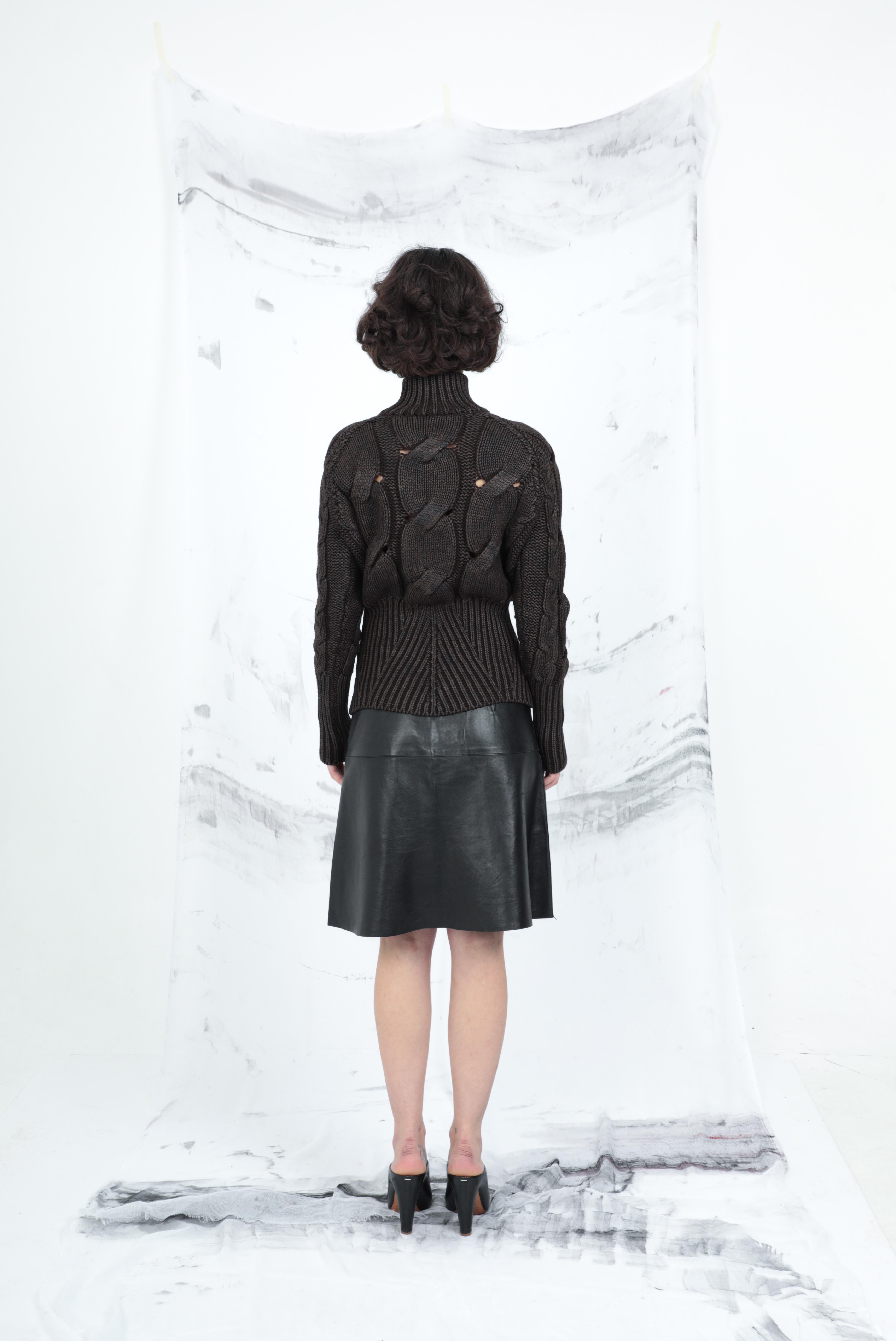 Noir Alexander McQueen Pre Fall 2009 pull en maille en vente