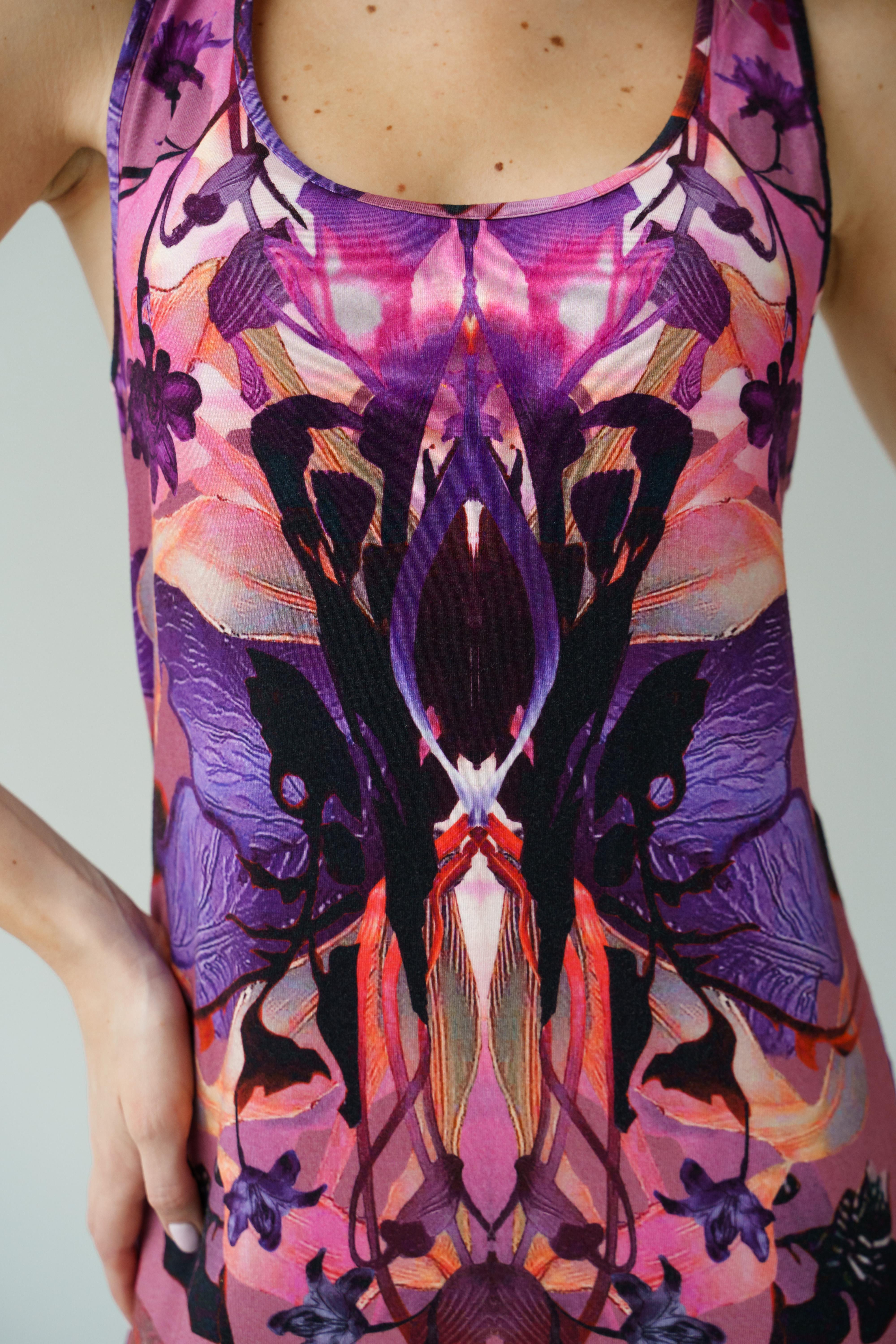 Alexander McQueen Pre-Fall 2010 orhid dress For Sale 5