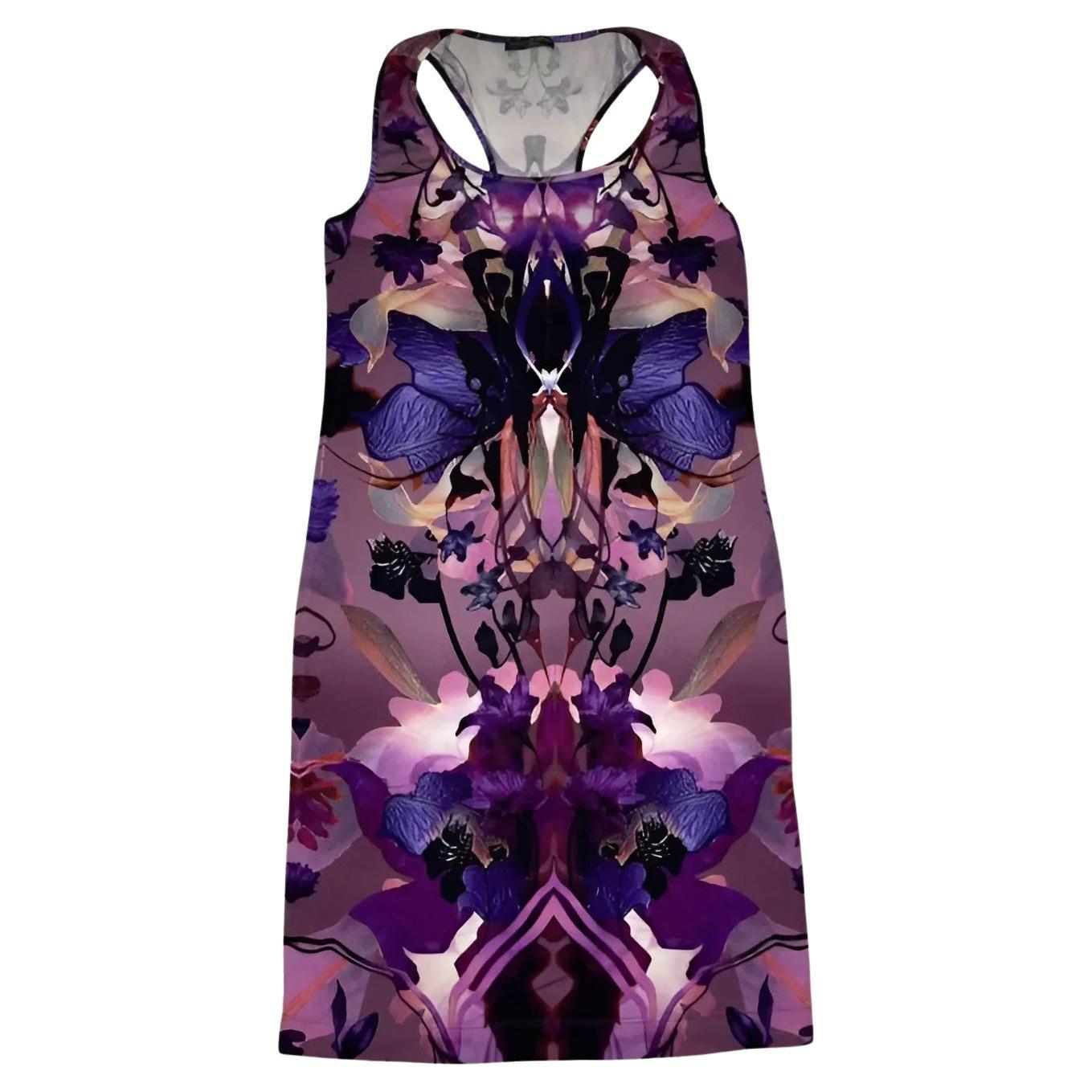 Alexander McQueen Pre-Fall 2010 orhid dress For Sale 7