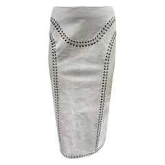 ALEXANDER MCQUEEN pré-automne 2010 - Jupe midi blanche à lacets