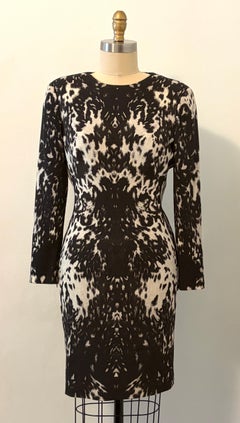 Alexander McQueen Pre-Fall 2011 Published Rorschach Animal Print Sheath Dress