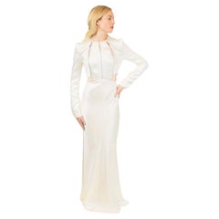 Used Alexander McQueen Pre fall 2014 White Cut Out Dress