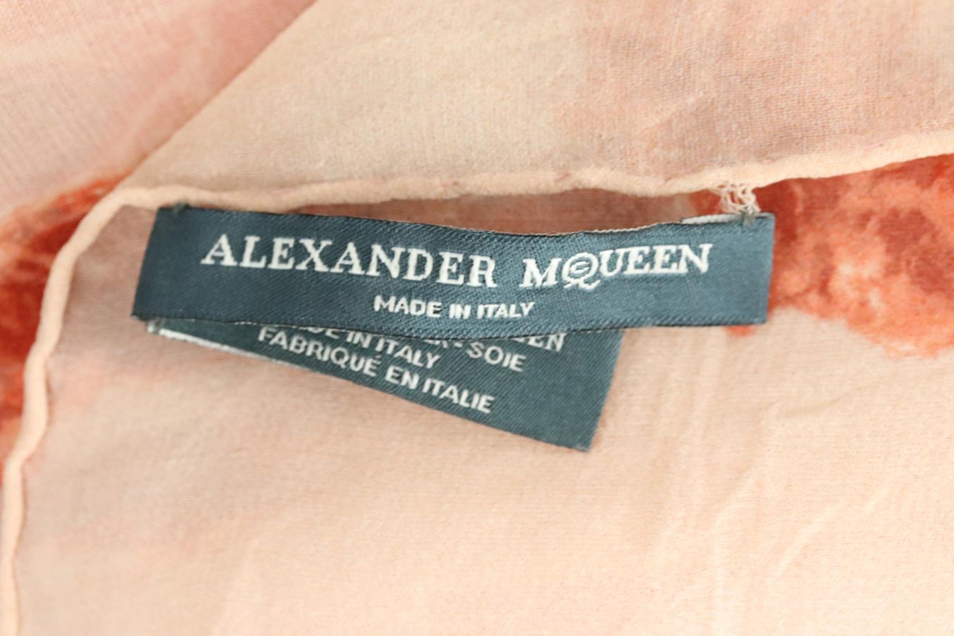 Women's Alexander Mcqueen Printed Silk Chiffon Scarf