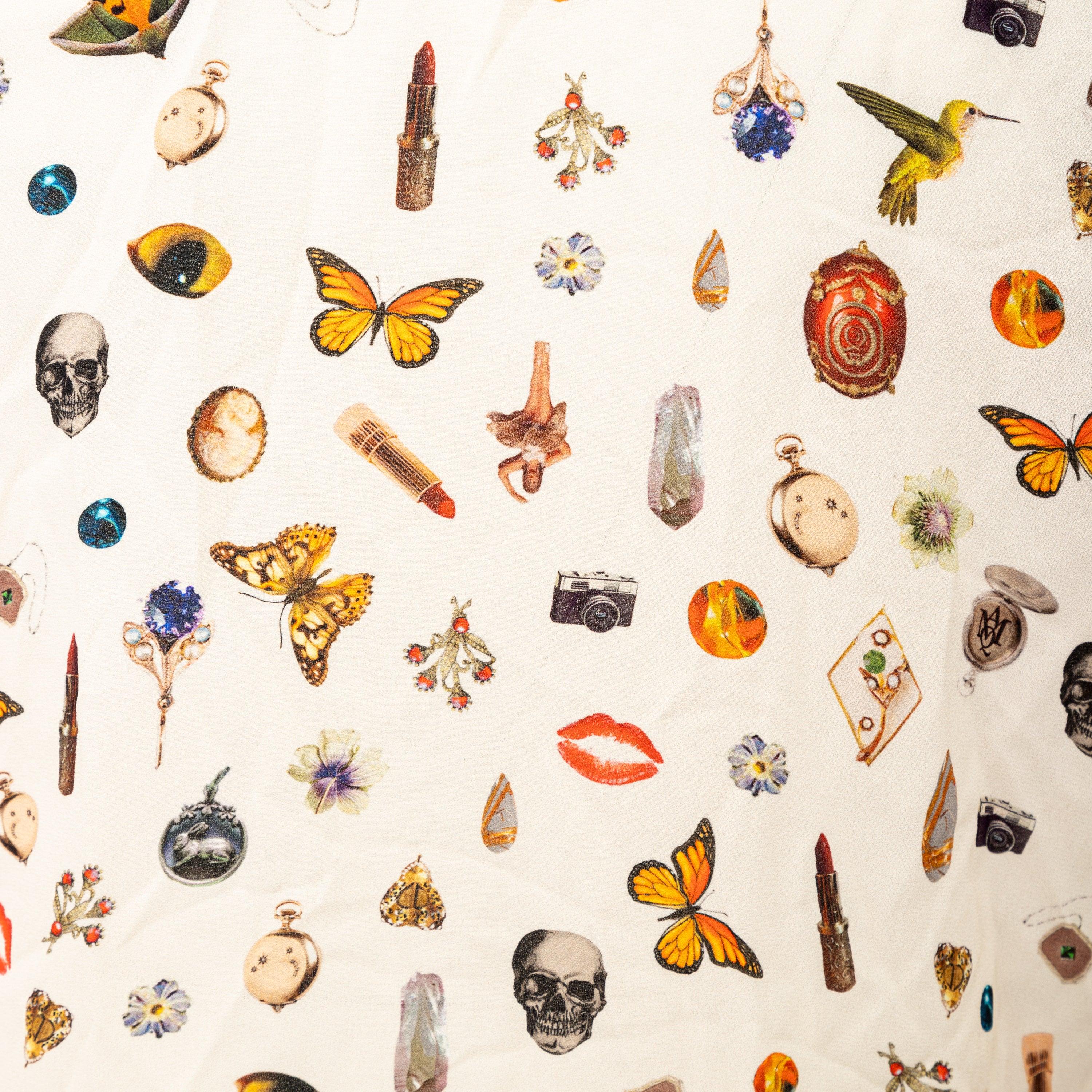 Alexander McQueen Printed Silk Shirt - '10s For Sale 1