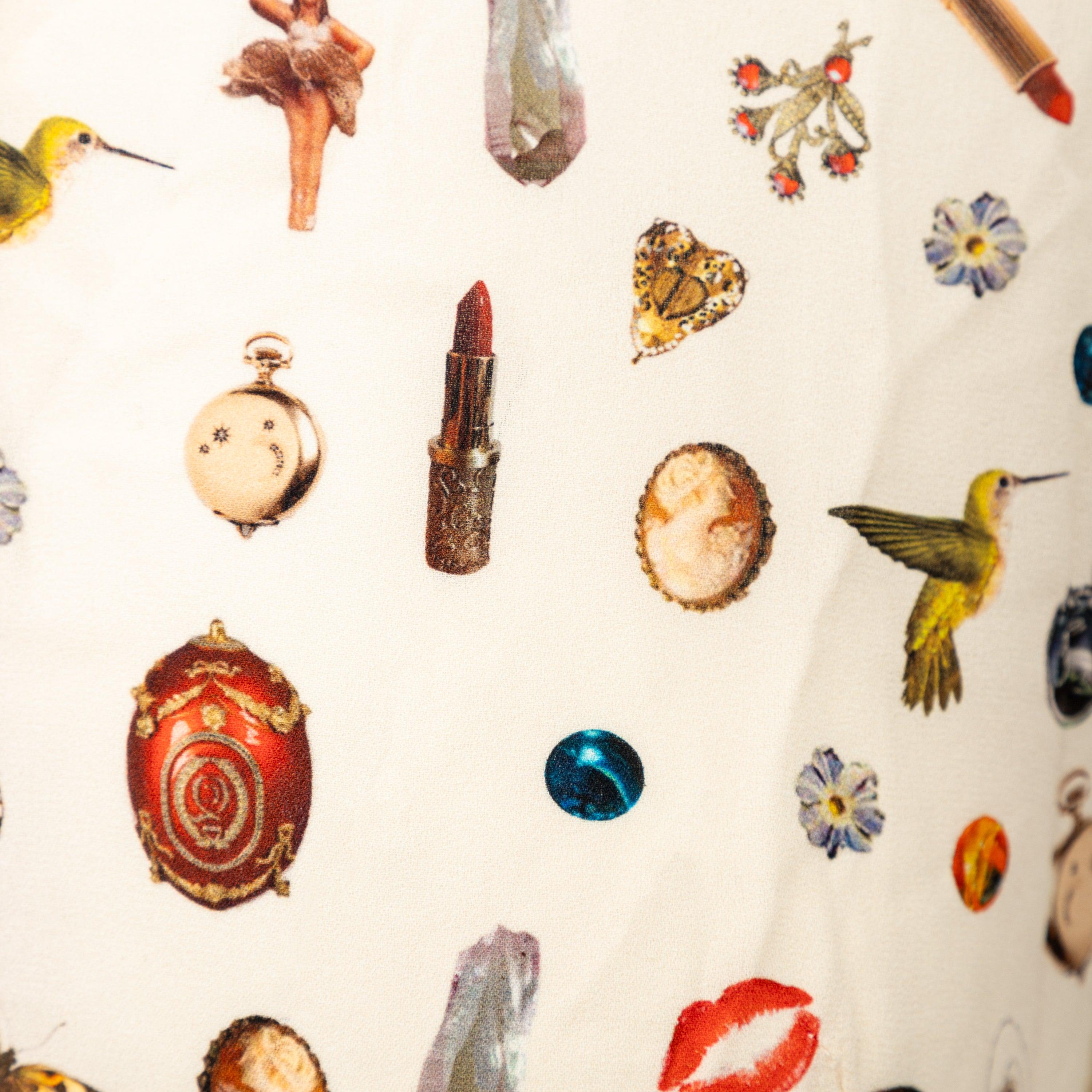 Alexander McQueen Printed Silk Shirt - '10s For Sale 2