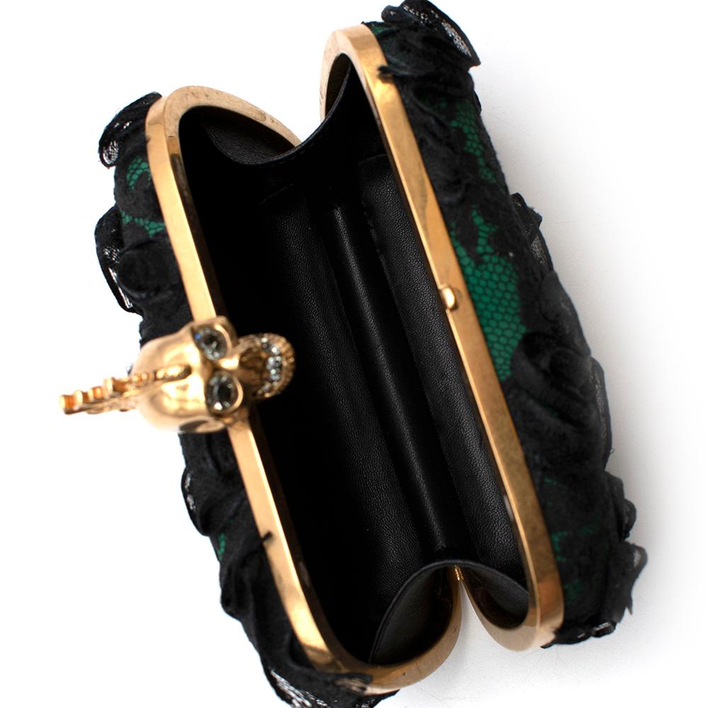 Alexander McQueen Punk Baroc Ruffle Skull Clutch Bag For Sale 4