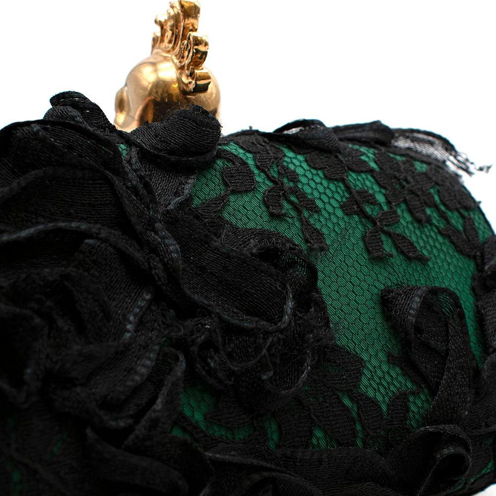 Alexander McQueen Punk Baroc Ruffle Skull Clutch Bag For Sale 2