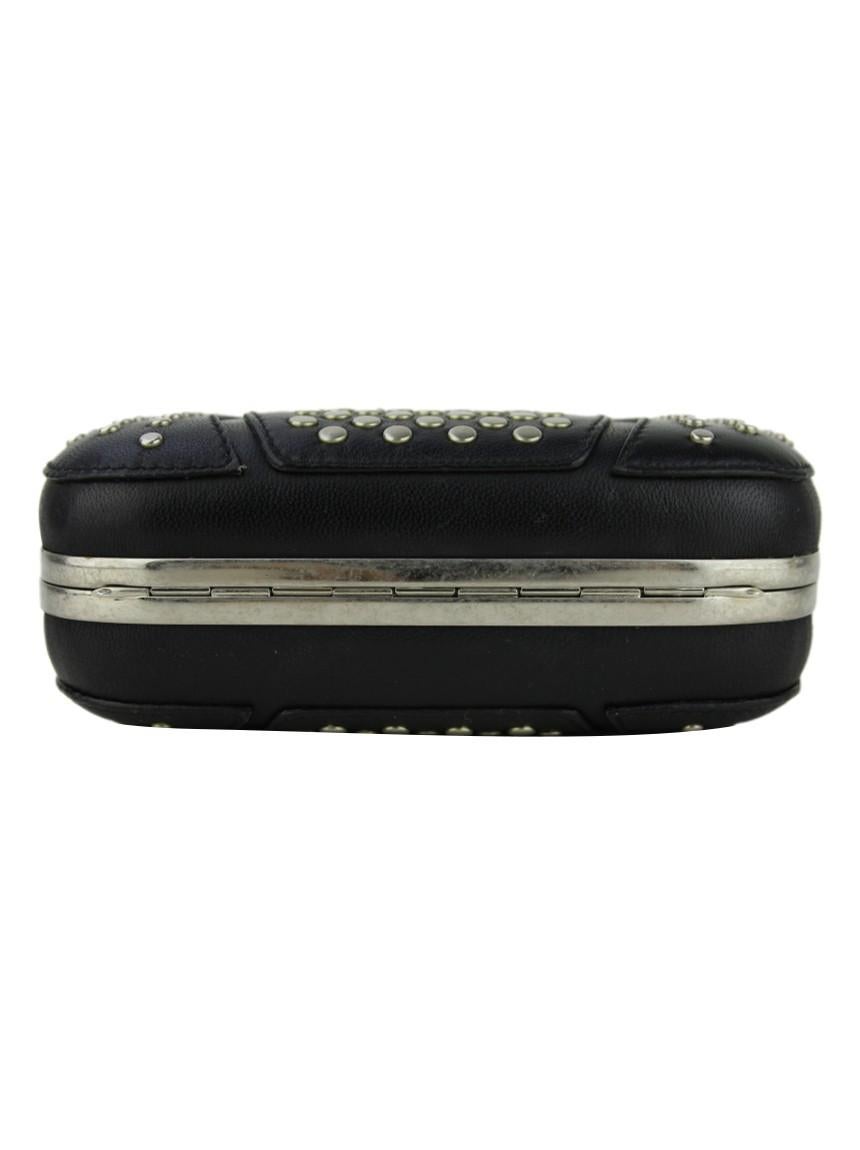 Black ALEXANDER MCQUEEN PUNK SKULL BLACK STUDDED Clutch