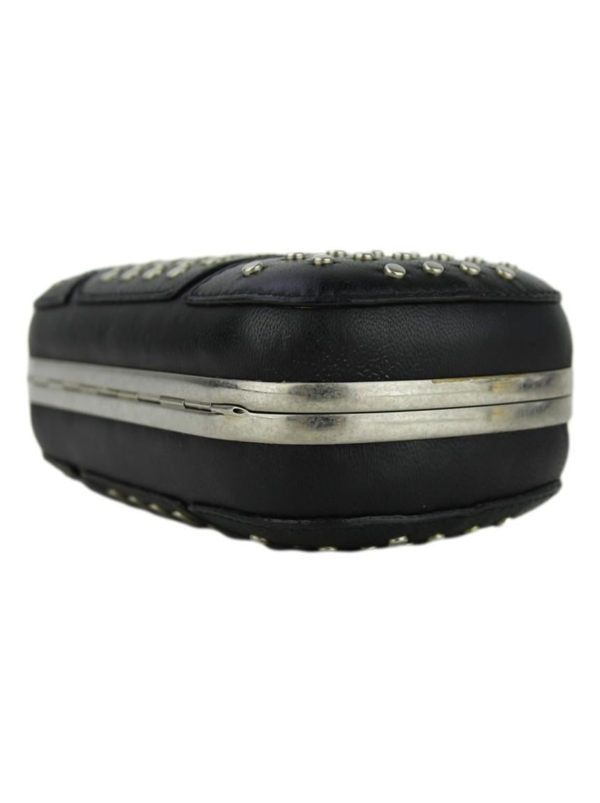 ALEXANDER MCQUEEN PUNK SKULL SCHWARZE STUDDED Clutch 1
