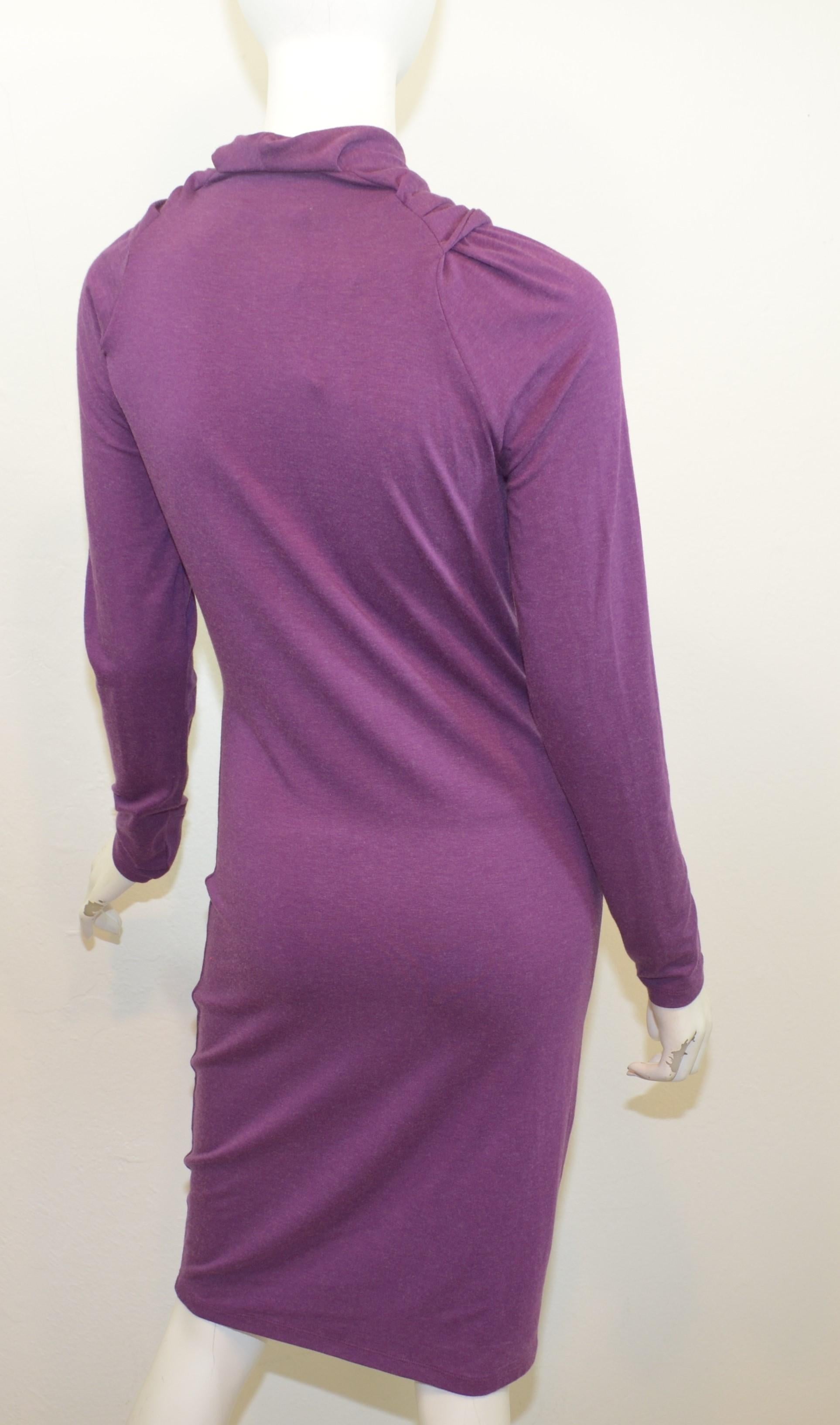 Women's Alexander McQueen Purple Dress with Cut Out Shoulders