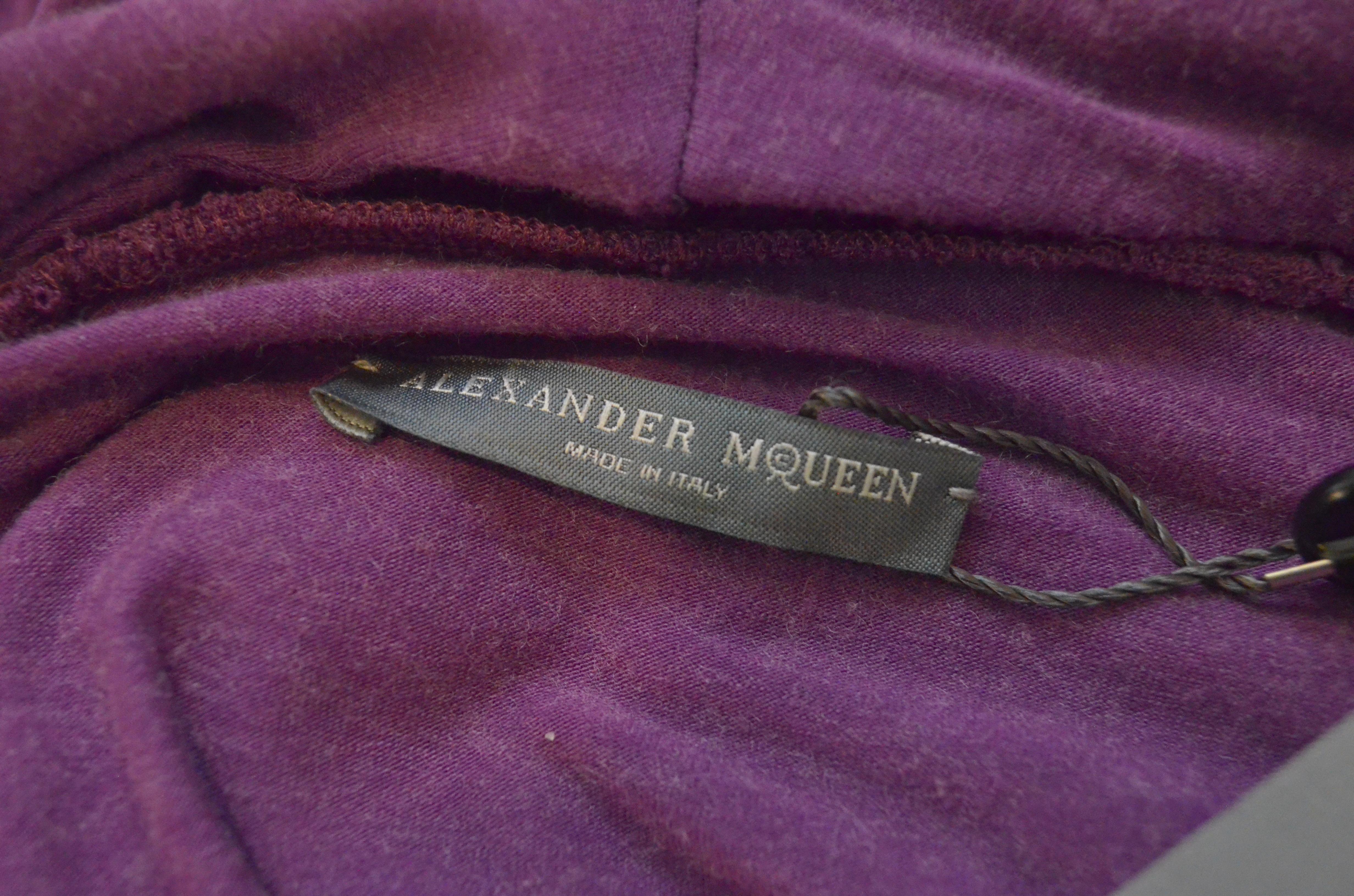Alexander McQueen Purple Dress with Cut Out Shoulders 2