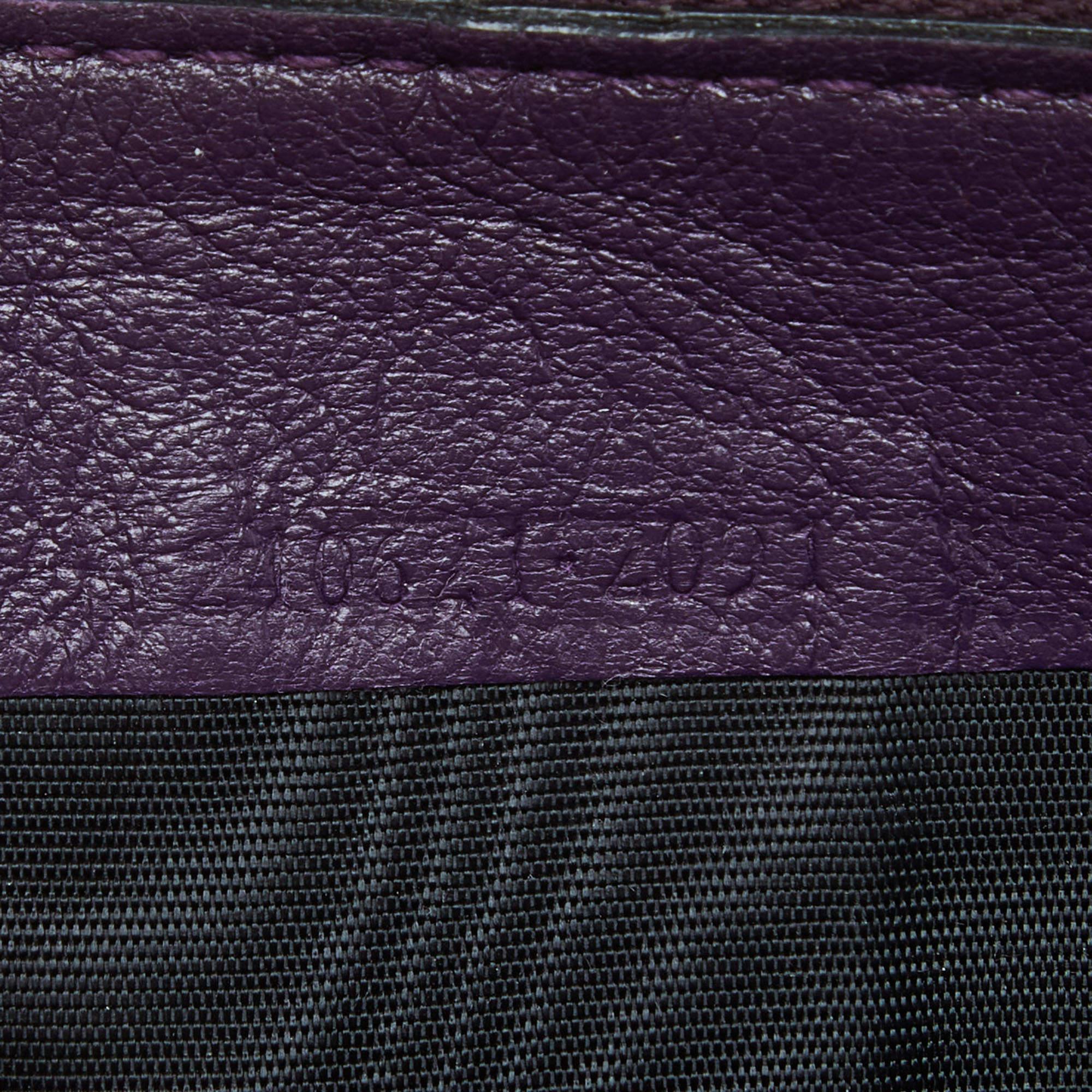 Alexander McQueen Purple Patent Leather Zip Around Wallet For Sale 2