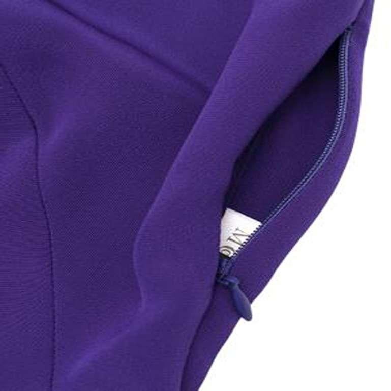 Alexander McQueen Purple Peplum Silk Top For Sale 2