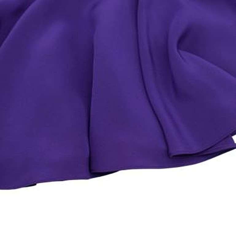 Alexander McQueen Purple Peplum Silk Top For Sale 4