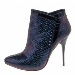 Botines de pitón morado Alexander McQueen Talla 39