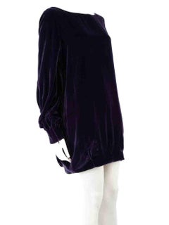 Alexander McQueen Purple Velvet Tunic Dress Size L