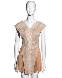 Alexander McQueen python and silk organza mini dress, ss 2006