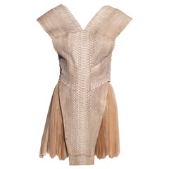 Alexander McQueen python and silk organza mini dress, ss 2006