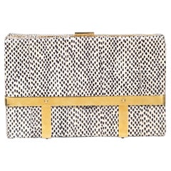 Alexander McQueen Python Gold Hardware Box Clutch on Chain