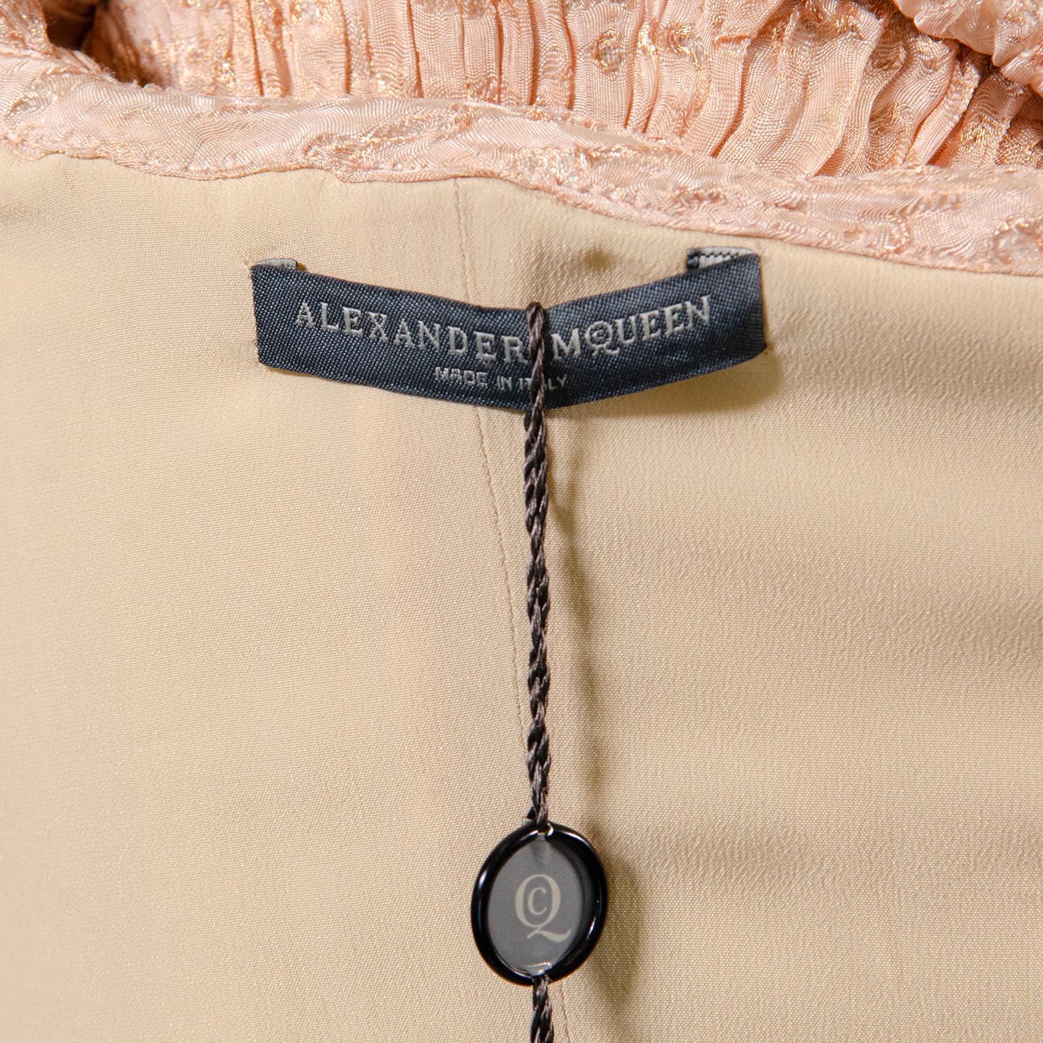 ALEXANDER MCQUEEN Rare F/W 2012 Rare Runway Silk Dress With Belt 8