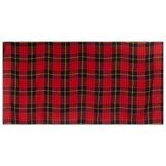 ALEXANDER MCQUEEN - Écharpe châle en cachemire TARTAN rouge et noir