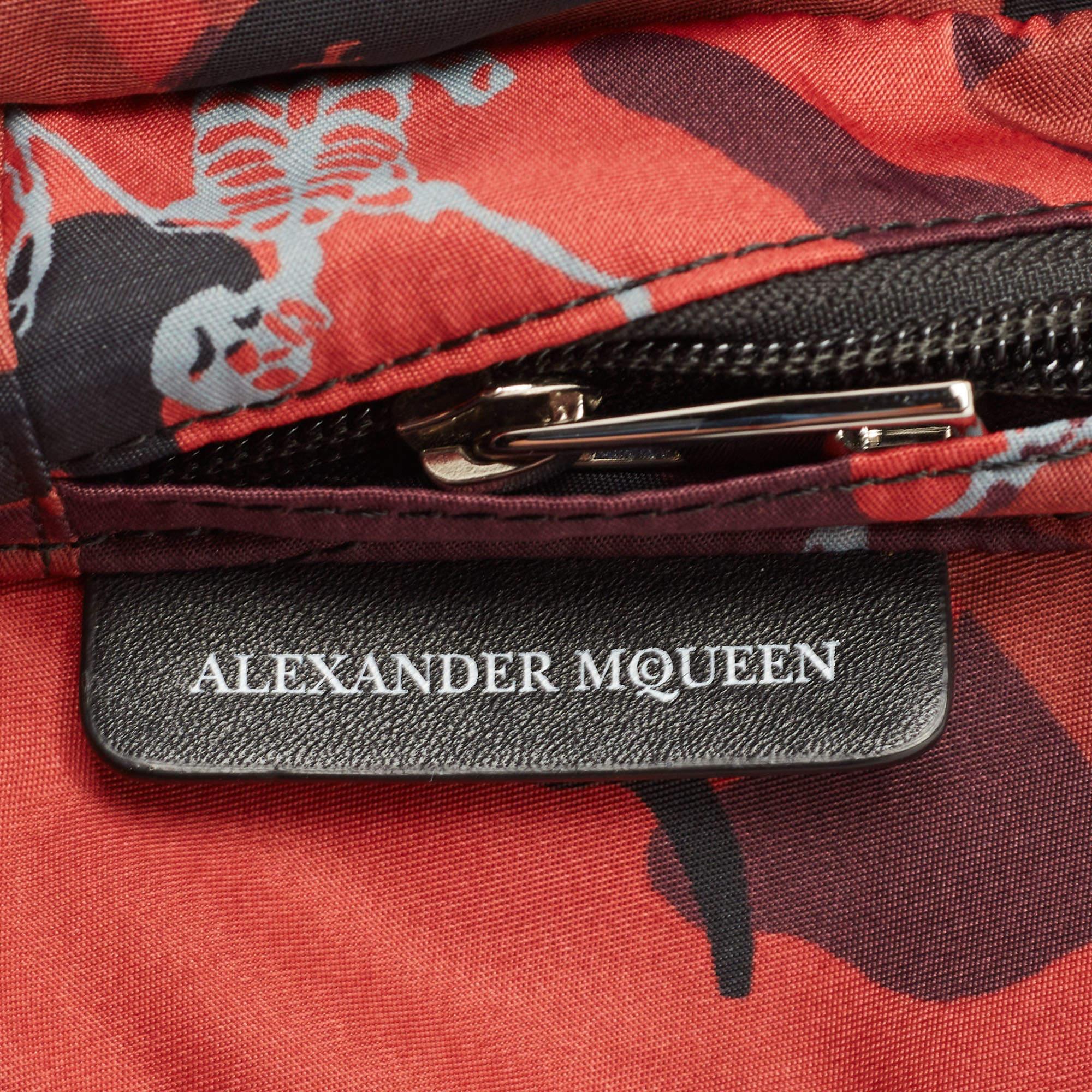 Alexander McQueen Red Camo Nylon Dancing Skeleton Backpack 5