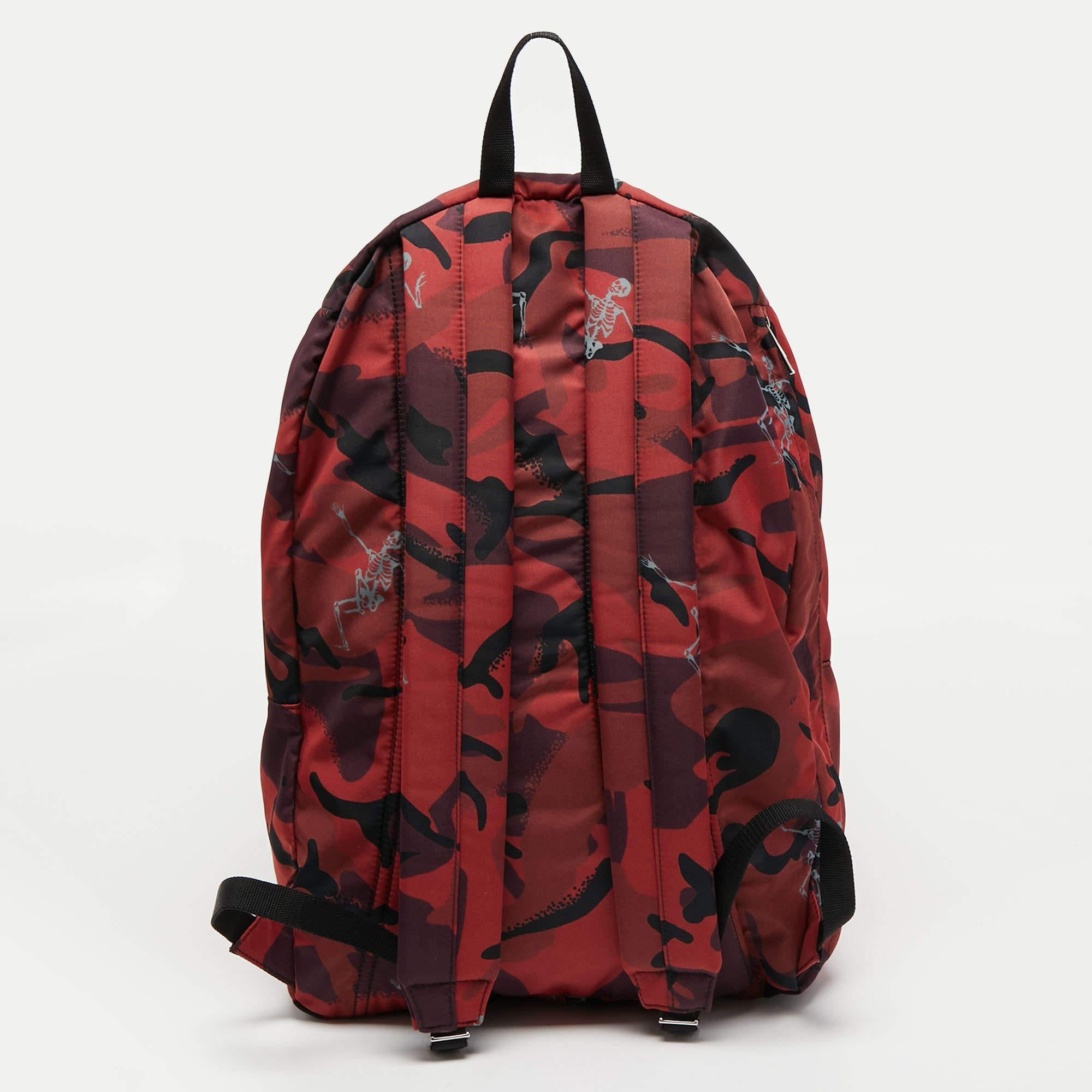 This backpack from Alexander McQueen is going to be your favorite. Designed using red Camo-print nylon, this backpack is great for everyday use and long days.

Includes: Original Dustbag, Info Booklet

