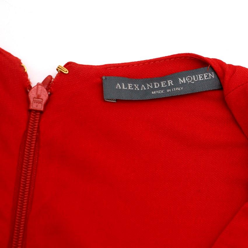 Alexander McQueen Red Draped Sleeveless Gown - Size US 0-2 1