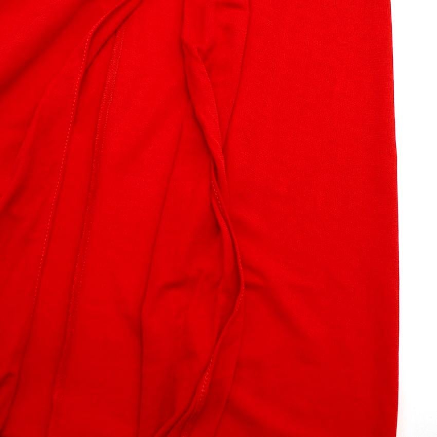 Alexander McQueen Red Draped Sleeveless Gown - Size US 0-2 2