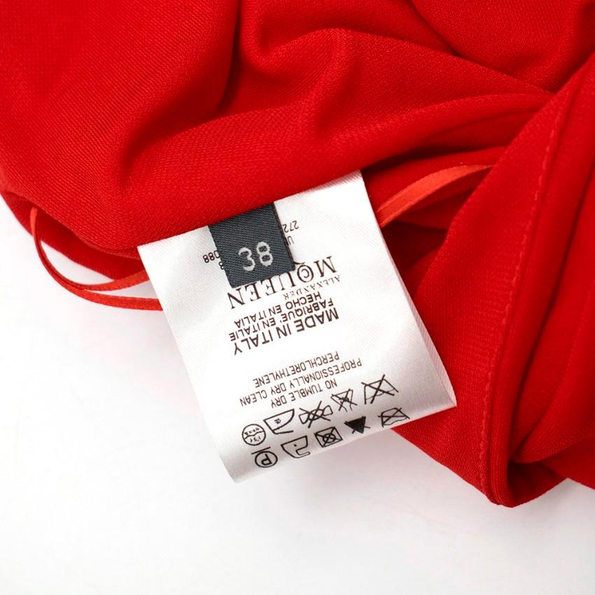 Alexander McQueen Red Draped Sleeveless Gown - Size US 0-2 3